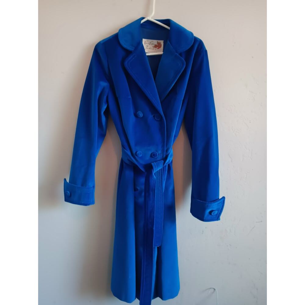 Sport Ease Fashions Vntg Luxury Velour Women’s 6-8 Jacket Royal Blue Maximalist